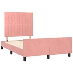 vidaXL Cadre de lit sans matelas rose 120x190 cm velours