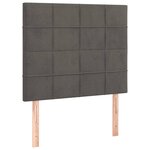 vidaXL Sommier à lattes de lit et matelas Gris foncé 90x190 cm Velours