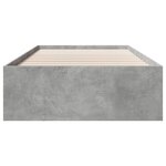 vidaXL Cadre de lit sans matelas gris béton 100x200 cm bois ingénierie