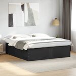 vidaXL Cadre de lit sans matelas noir 200x200 cm
