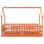 vidaXL Cadre de lit enfants avec tiroirs sans matelas 90x200 cm bois