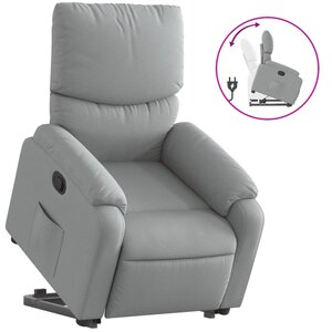 vidaXL Fauteuil inclinable Gris clair Tissu