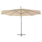 vidaXL Parasols d'extérieur Beige Polyester