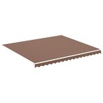 vidaXL Tissu de remplacement pour auvent Marron 4x3 5 m
