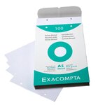 Étui De 100 Fiches - Bristol Quadrillé 5x5 Perforé 148x210mm - Blanc - X 10 - Exacompta