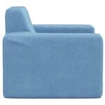 vidaXL Canapé pour enfants Bleu Peluche douce
