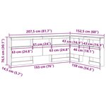 vidaXL Tête de lit de rangement Chêne noir 135 cm Bois d'ingénierie