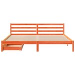 vidaXL Cadre de lit sans matelas cire marron 200x200cm bois pin massif