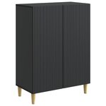 vidaXL Buffet Noir 66 x 34 5 x 90 cm Bois d'ingénierie