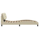 vidaXL Cadre de lit sans matelas Hvar crème 100x200 cm tissu