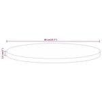 vidaXL Dessus de table Ø 40x2 5 cm rond bois de manguier massif