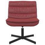 vidaXL Chaise Pivotante Rouge vin Faux cuir Standard Pivotante