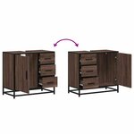 vidaXL Armoire de lavabo de salle de bain chêne marron 65x33x60 cm