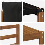 vidaXL Ensemble de canapés d'extérieur 7 pc Naturel et Noir