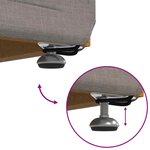 vidaXL Tabouret Taupe 41 x 41 x 40 cm Tissu et bois stratifié