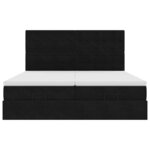 VidaXL Cadre de lit ottoman avec matelas noir 160x200 cm velours