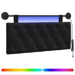 vidaXL Tête de lit suspendue Noir Velours