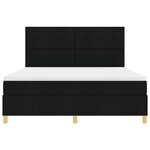 vidaXL Lit à ressort LED avec matelas Noir 180 x 200 cm tissu