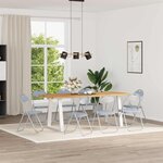 vidaXL Chaise pliante 8 Pièces Gris 48 x 43 5 x 81 cm Simili cuir