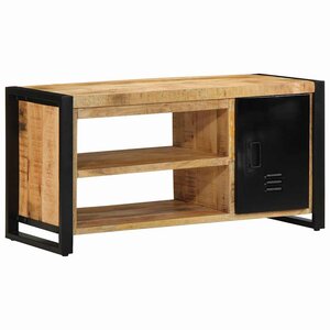 vidaXL Banc à chaussures Marron Bois de manguier massif