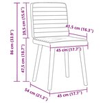 vidaXL Chaises à manger lot de 2 gris clair tissu
