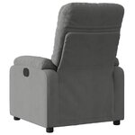 vidaXL Fauteuil inclinable gris foncé tissu microfibre