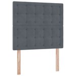 vidaXL Lit avec rangement et matelas Gris foncé 90 x 190 cm Velours