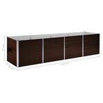 vidaXL Lit surélevé de jardin Marron 320x80x77 cm Acier galvanisé