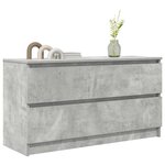 vidaXL Meuble TV gris béton 100x35x54 cm bois d'ingénierie