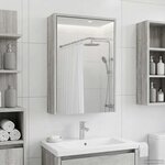 vidaXL Armoire Miroir de Salle de Bain Gris Sonoma 43 x 16 x 62.5 cm