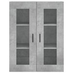vidaXL Buffet haut Gris béton 69 5x34x180 cm Bois d'ingénierie