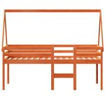 vidaXL Lit haut avec toit cire marron 80x200 cm bois de pin massif