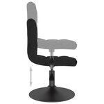 vidaXL Tabouret de bar pivotant noir velours