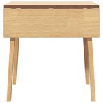 vidaXL Table à manger naturel bois massif et caoutchouc