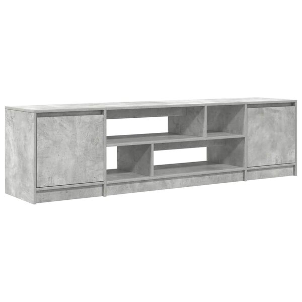 vidaXL Meuble TV gris béton 188 5x41x50 cm bois d'ingénierie