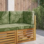 vidaXL Coussin de canapé d'extérieur 3 Pièces Modèle feuille Polyester