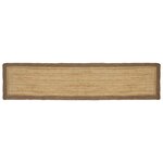 vidaXL Tapis de surface Gris 60 x 300 cm Jute