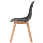 vidaXL Chaises à manger lot de 4 Noir Plastique