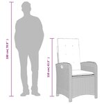 vidaXL Ensemble à manger de jardin et coussins 7 Pièces marron rotin