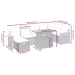 vidaXL Salon de jardin 8 Pièces avec coussins noir résine tressée