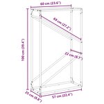 vidaXL Portant de bois chauffage anthracite 60x25x100 cm