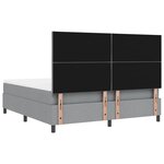 vidaXL Lit à ressorts avec matelas Gris clair 180 x 200 cm tissu
