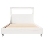 vidaXL Cadre de lit sans matelas blanc 75x190 cm bois de pin massif