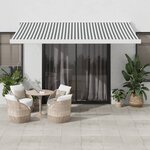 vidaXL Auvent rétractable anthracite et blanc 4 5x3 m tissu/aluminium