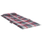 vidaXL Coussins de chaise à dossier haut lot de 4 carreaux rouge