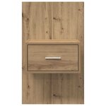vidaXL Armoire de lit 2 Pièces chêne artisanal 48 5 x 32 5 x 80 cm