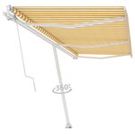 vidaXL Auvent automatique sur pied 600x300 cm Jaune/Blanc