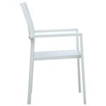 vidaXL Ensemble à manger de jardin 9 Pièces Blanc
