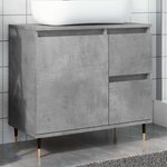 vidaXL Armoire de salle de bain gris béton 65x33x60 cm