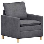 vidaXL Ensemble de Canapés 2 Pièces Gris foncé Polyester